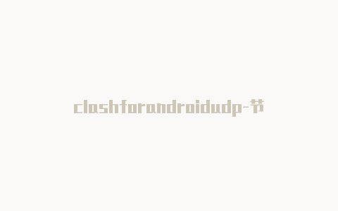 clashforandroidudp-节点地址-Clash for Windows