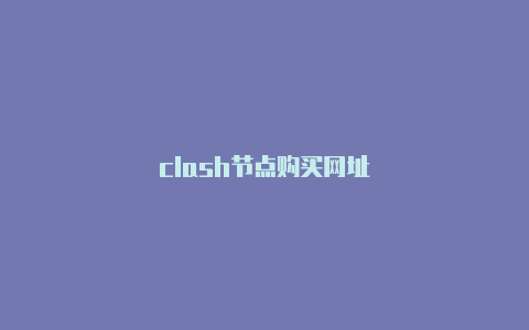 clash节点购买网址